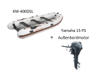 Schlauchboot KM-400DSL Alu + Außenbordmotor Yamaha F15CMHS kurzschaft
